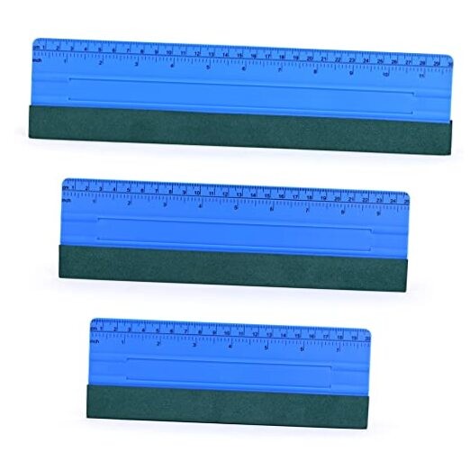 Large Vinyl Squeegee Window Tint Tool 3PCS Big Size Felt Edge Wrap Blue