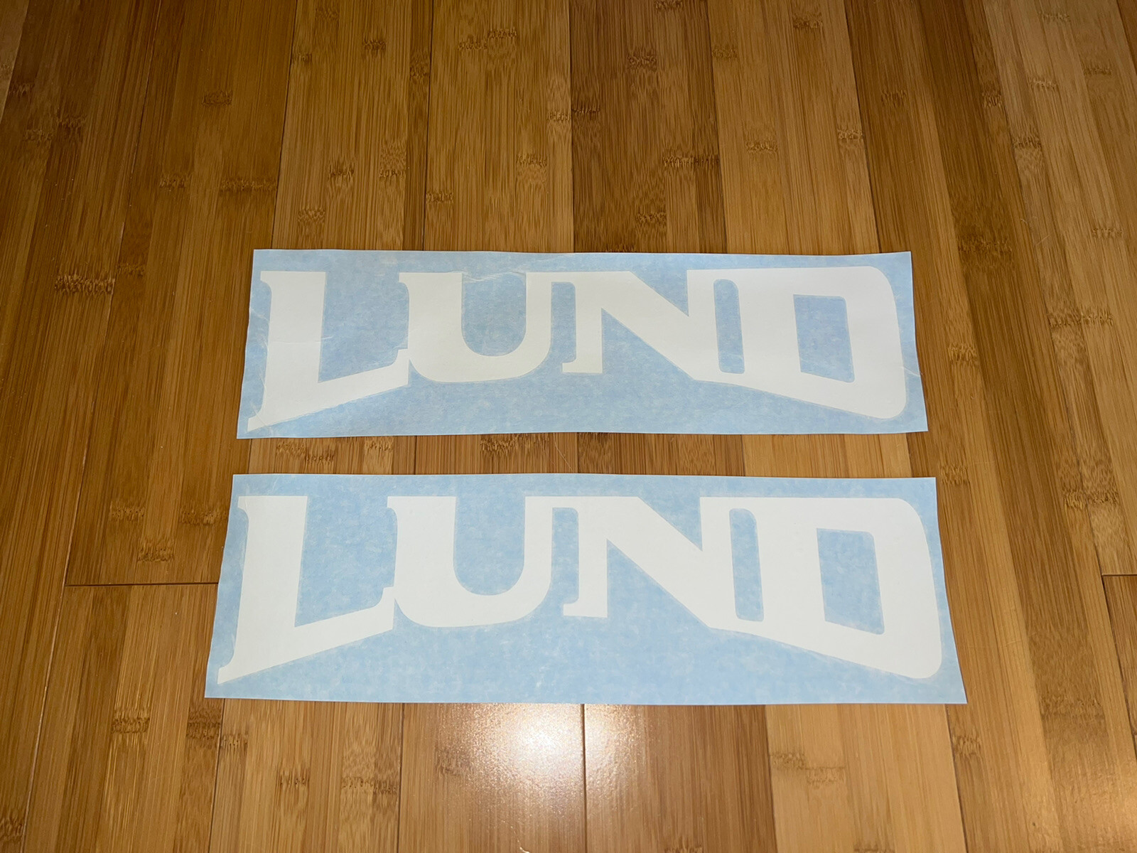 LUND Boats Vinyl Decal Stickers 24”- Set of 2- Gloss White Replacement Boat
