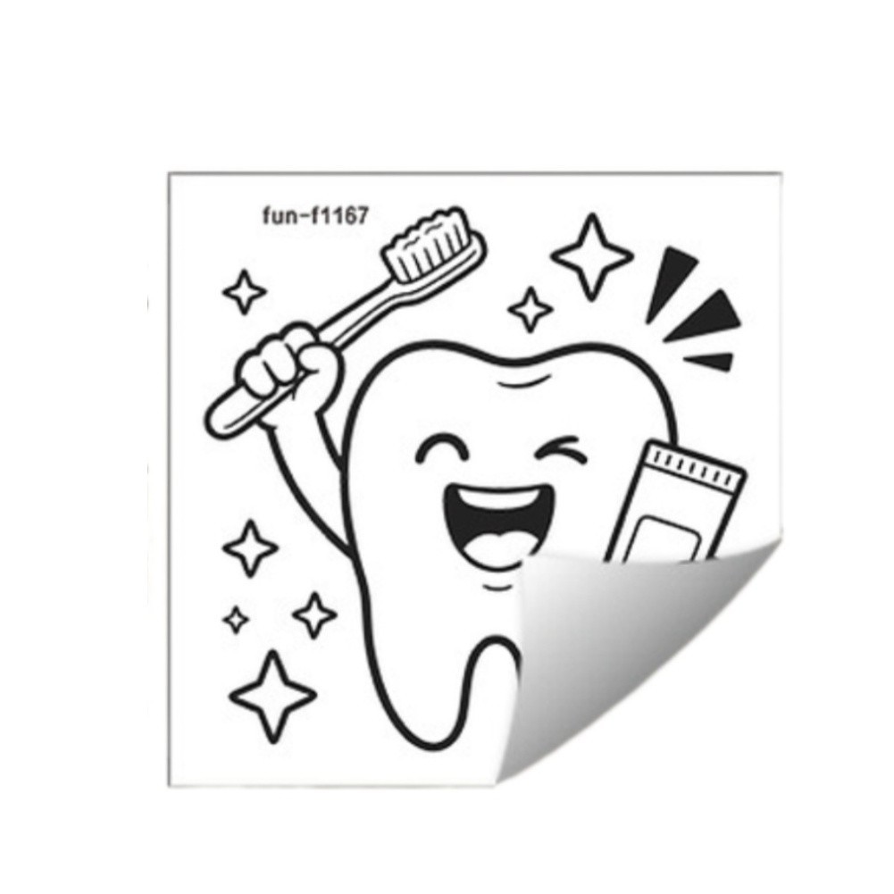 PVC Cartoon Animal Wall Sticker Toothbrush Design for Bathroom Mirror Decor