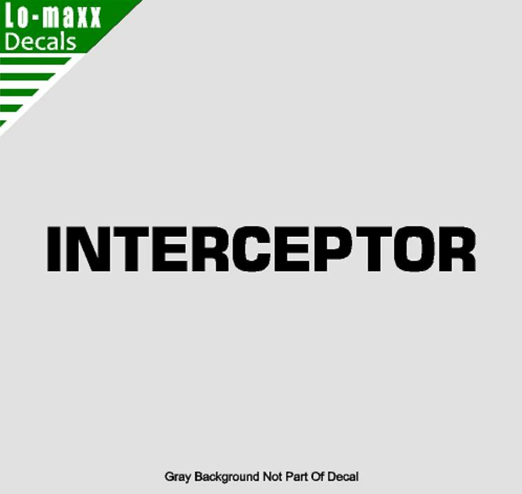 Mad Max INTERCEPTOR The Road Warrior High Performance Die Cut Vinyl Decal