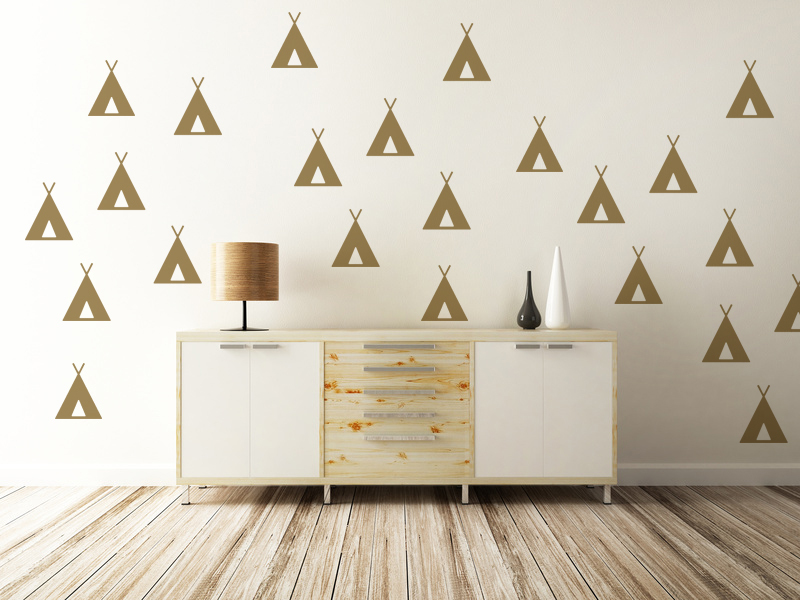 Tee Pee Wall Decal, Rustic Wall Decor, Woodland Nursery Decor, Cabin Lodge Decor