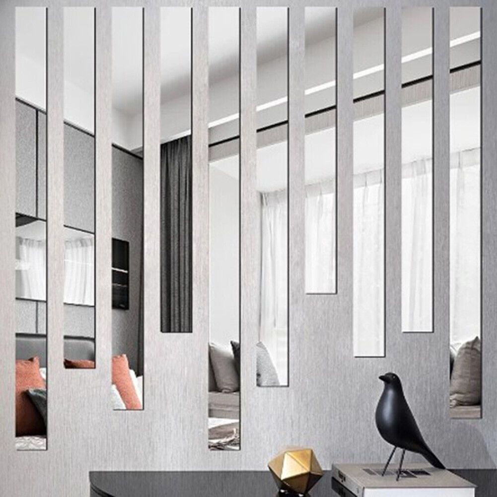 Brand New Wall Sticker Mirror Sliver/gold/black Spare Parts 5x50cm Living Room
