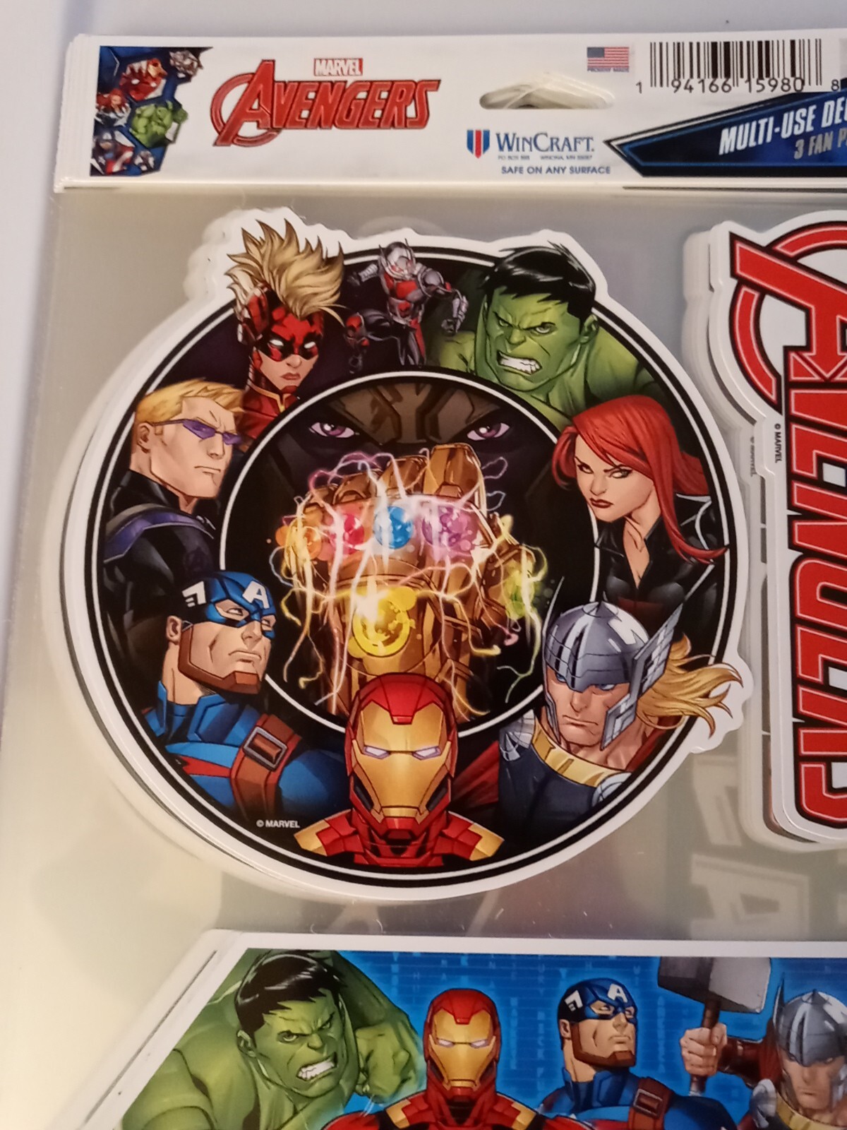 NEW🎁SPIDERMAN & MARVEL AVENGERS💥 WINCRAFT MULTI-USE DECAL 3 FAN PACK STICKERS