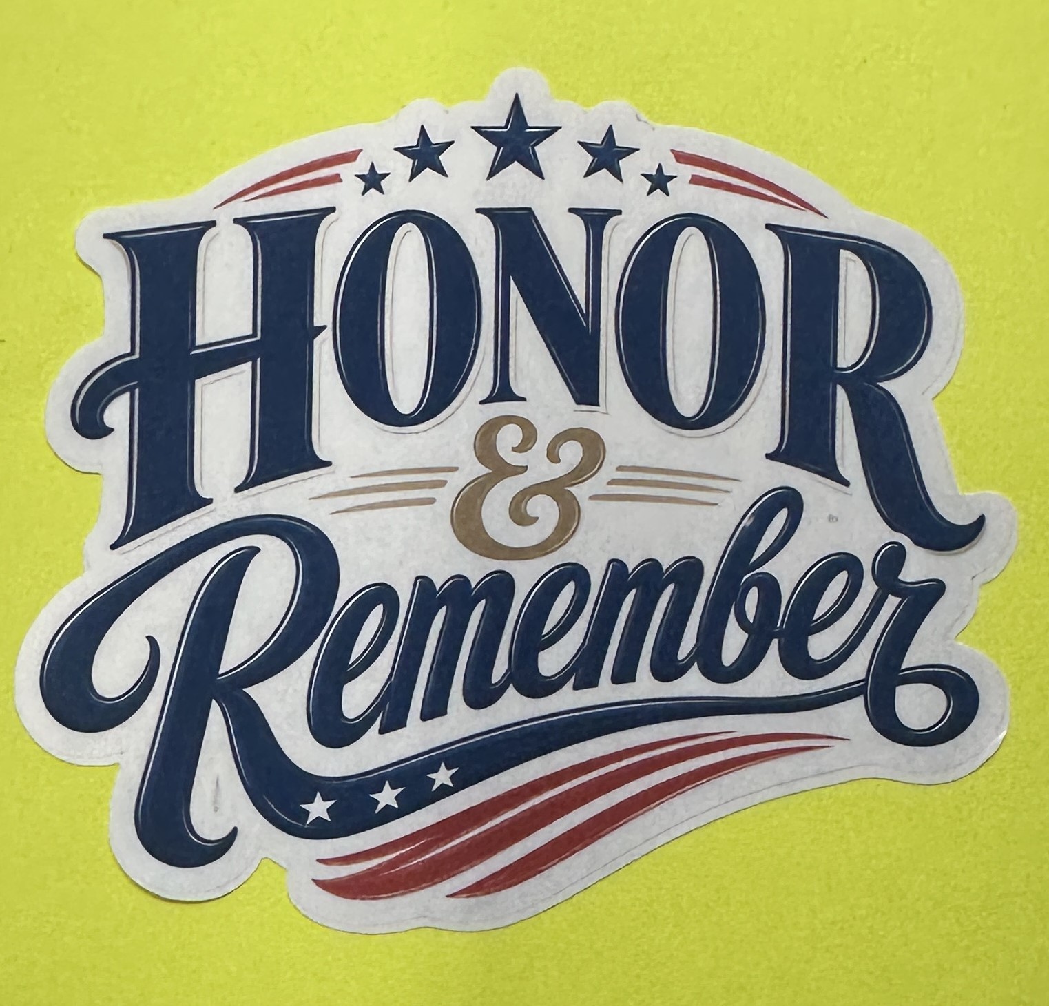3 inch Honor & Remember Sticker Patriotic Memorial Veteran Military Decal