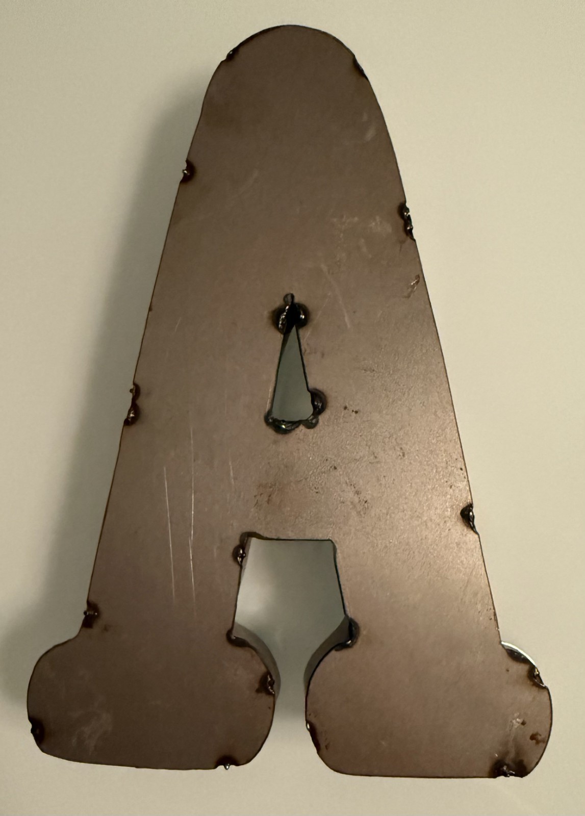 Vintage Decor: Industrial-Style Reclaimed Metal «A», 8 Inches, Free-standing