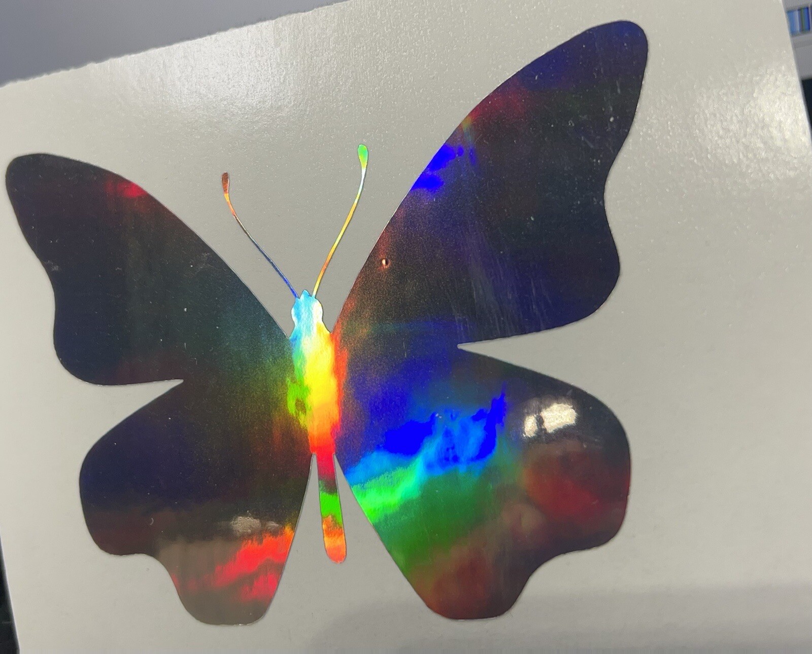 2 Butterfly Decal Car Window Vinyl Jewel Love Laptop Sticker HOLOGRAPHIC Colors
