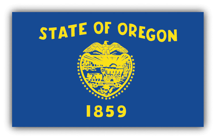 Oregon State Flag Car Bumper Sticker Decal