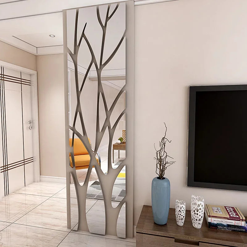 Tree Wall Stickers 3d Acrylic Lucky Diy Art Mirror Tv Background Home Decoration