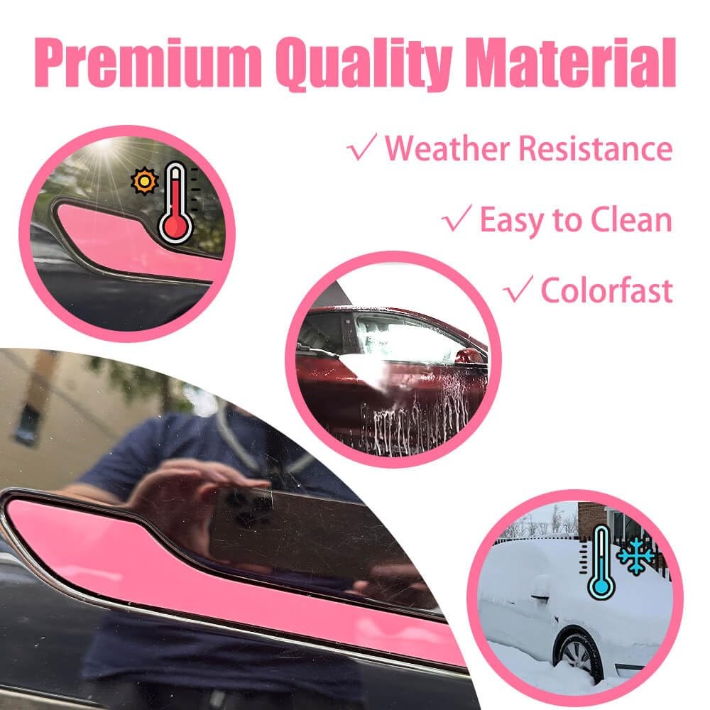 Door Handle Stickers for Tesla Model 3 & Y – 6 Pack, Decorative Protection