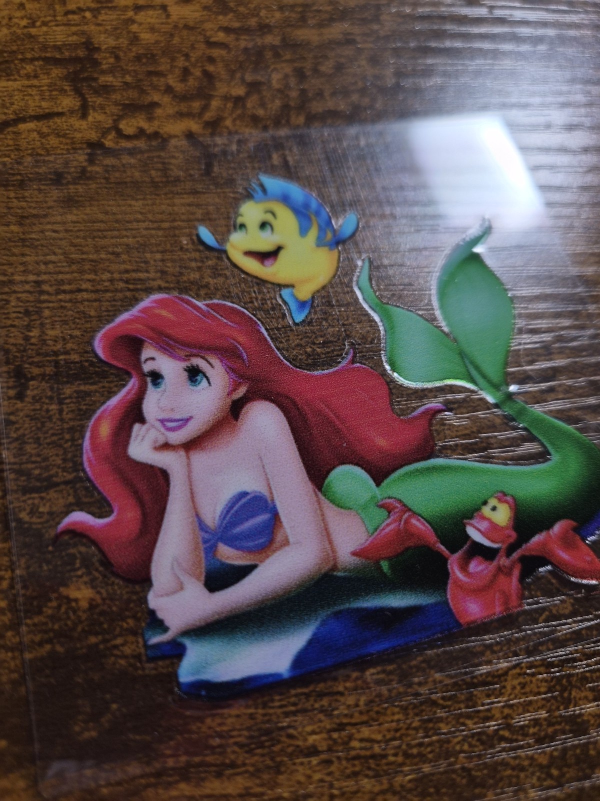 THE LITTLE MERMAID AND FLOUNDER High Quality UVDTF Decal Sticker waterproof USA