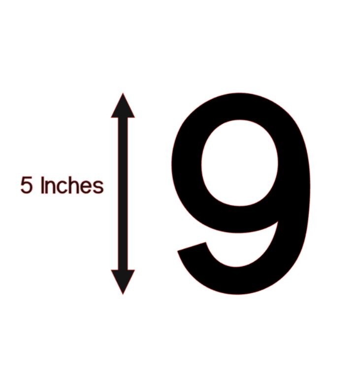 Large Number Stickers Mailbox Address 5″ Vinyl Decal Building House Business Car