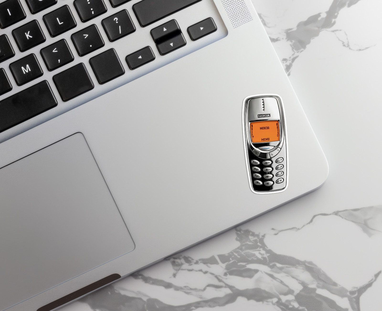 Chrome Nokia Brick Phone Sticker Retro Cell Phone Aesthetic Vinyl Decal y2k