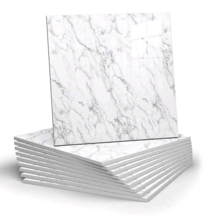 ​10Pcs Blue & White Marble Tile Stickers Waterproof Self-Adhesive Wall Decor New