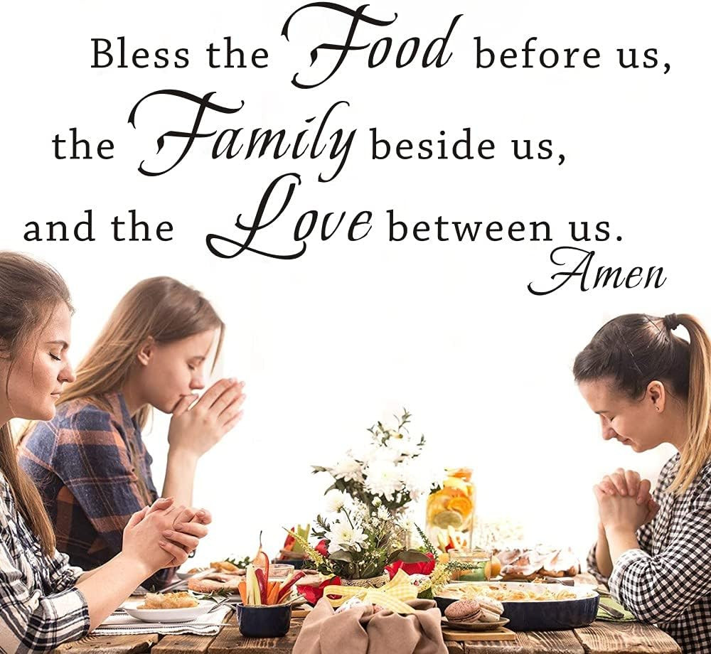 Kitchen Wall Decals Family Wall Decor Kitchen Stickers Prayer Quotes Dining R…