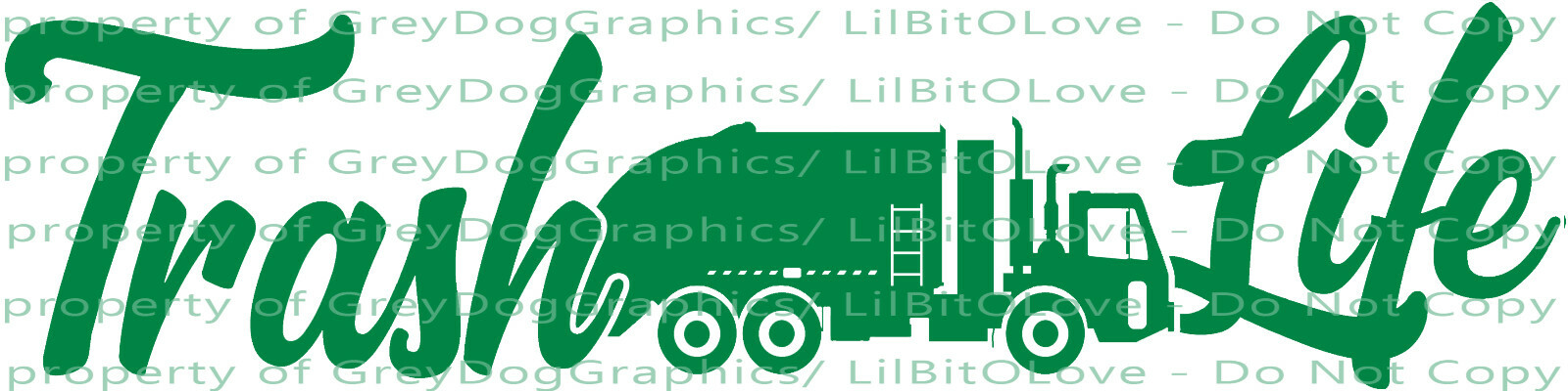 Trash Life Vinyl Decal Garbage Truck Man Sanitation Sanitary Recycling