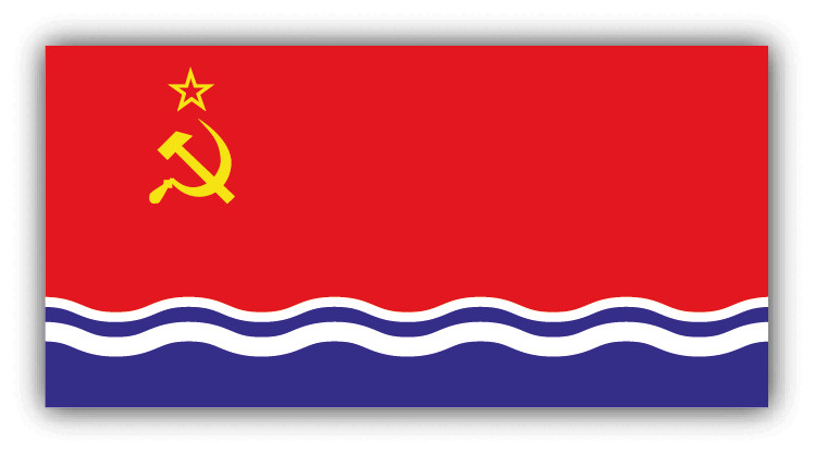 Latvia USSR Flag Wide Car Bumper Sticker Decal