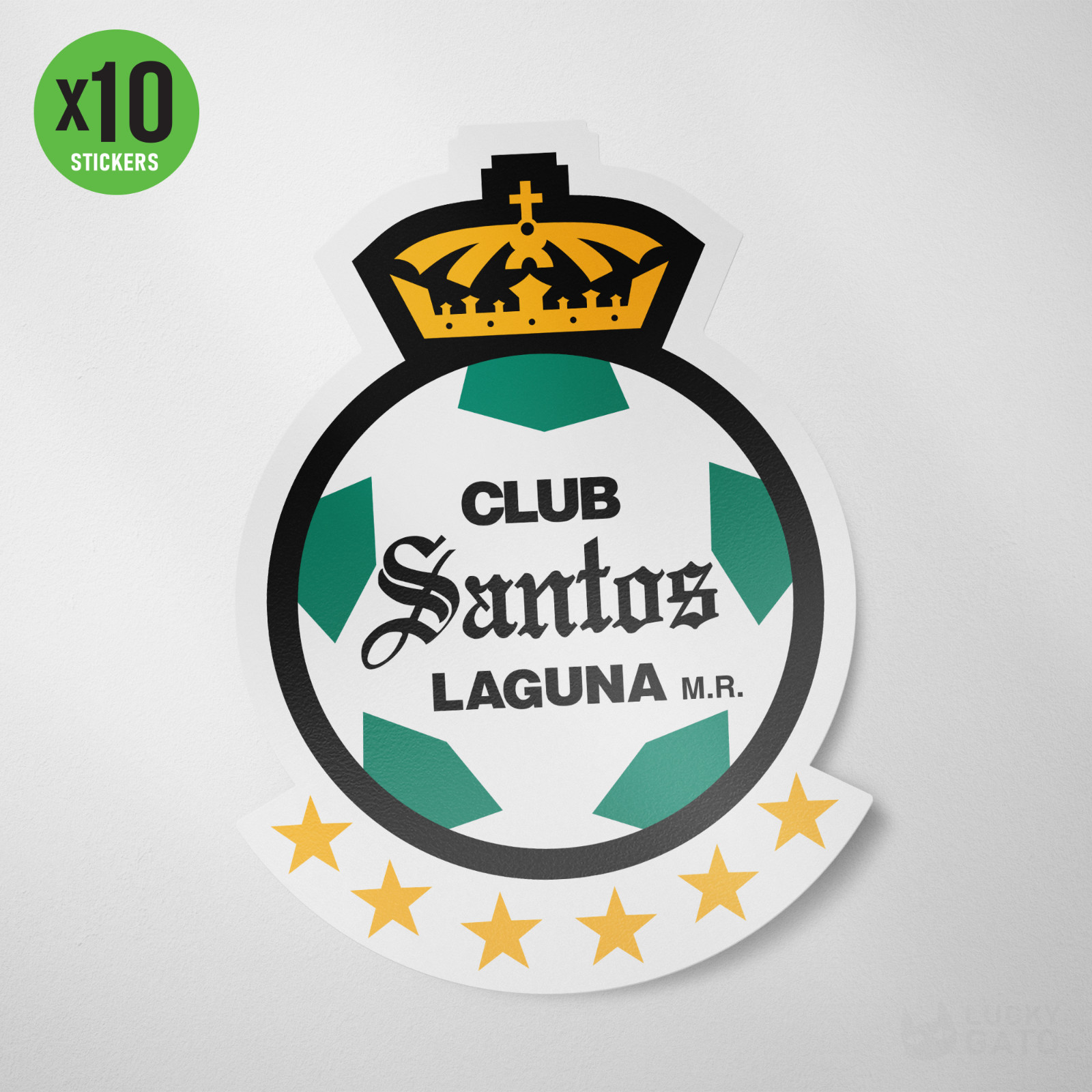 (10) Santos Laguna Mexico Vinyl Sticker Decal Calcomania Guerreros Torreon