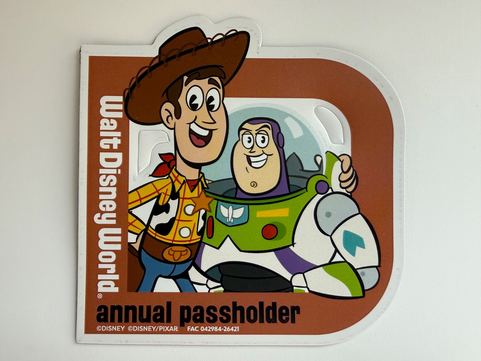 2026 Disney Annual Passholder Magnet: Toy Story – Woody and Buzz Authentic NEW