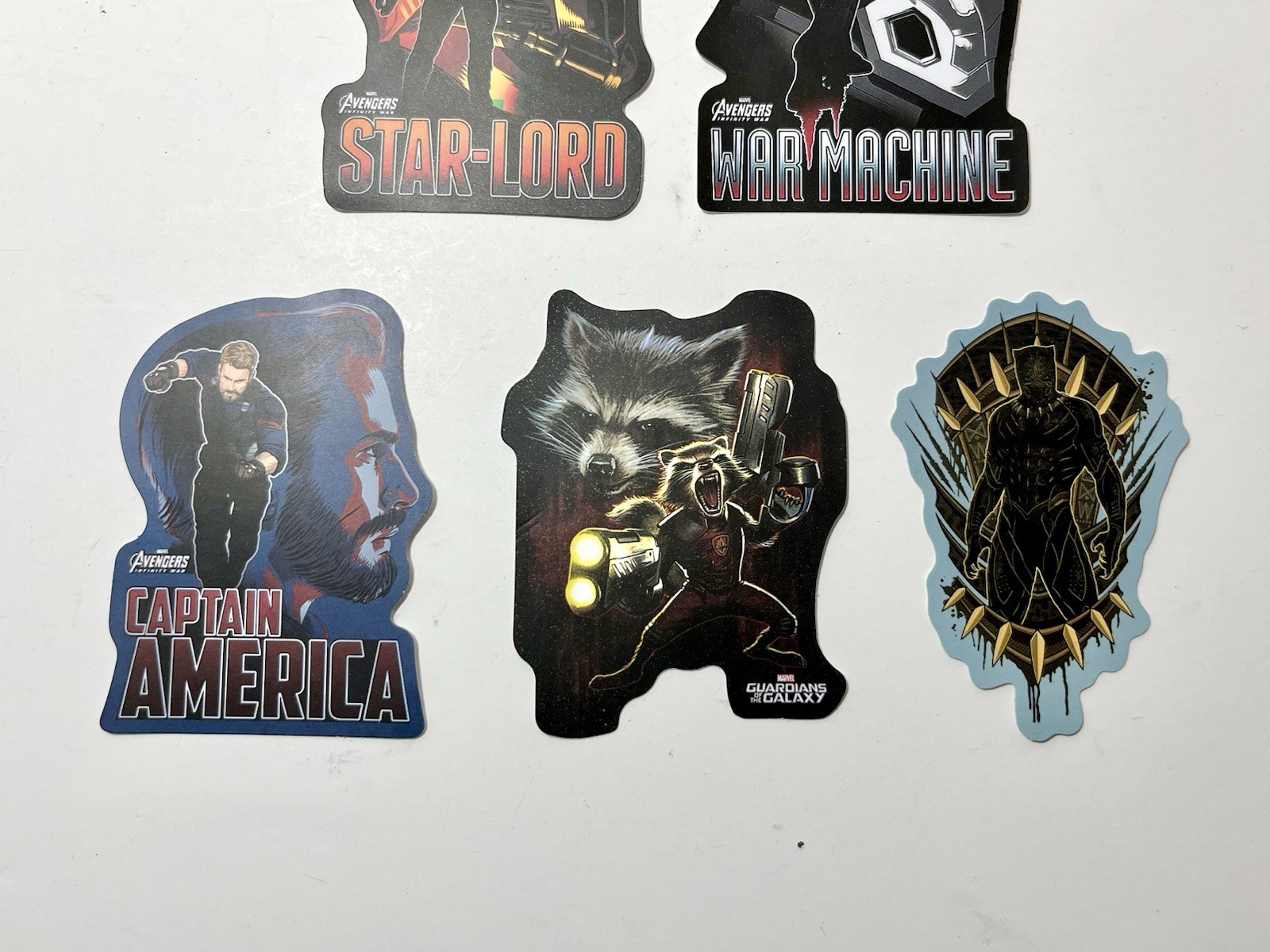 Marvel Avengers Infinity War Sticker Set Thanos Captain America Star Lord Rocket