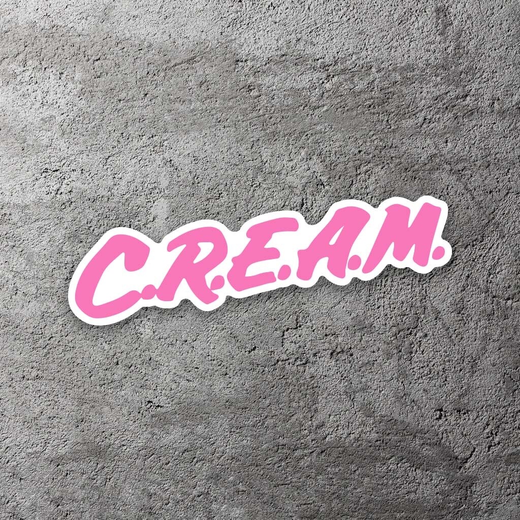 Wu-Tang Cream Pink Vinyl Sticker 5″ Wide – Includes Two Stickers