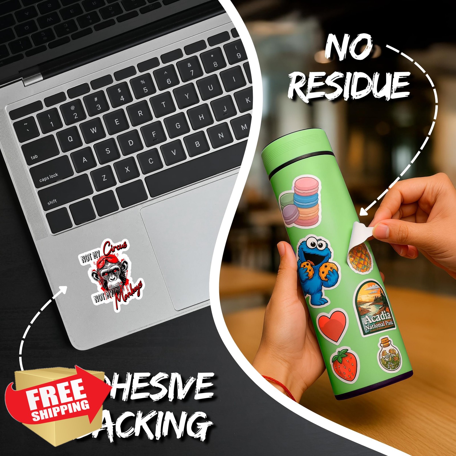 No Thorns Media Circus Monkeys 4 Inch Sticker