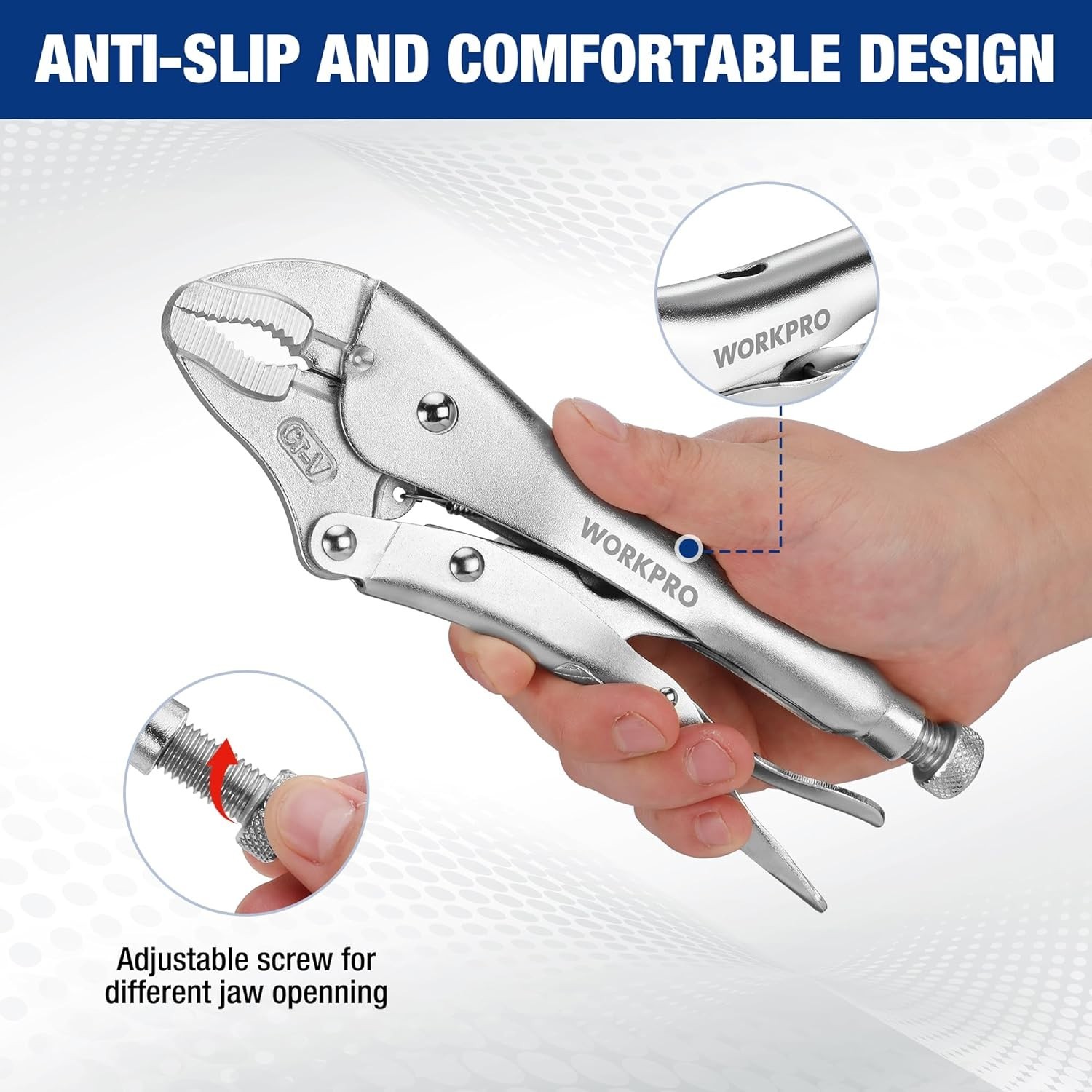 5-Piece Locking Pliers Set, Pliers Tool Set, Vice Grips with Chrome-vanadium St
