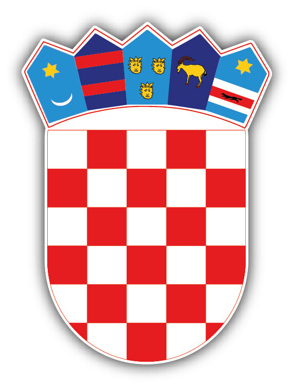 Croatia Coat Of Arms Car Bumper Sticker Decal »SIZES»