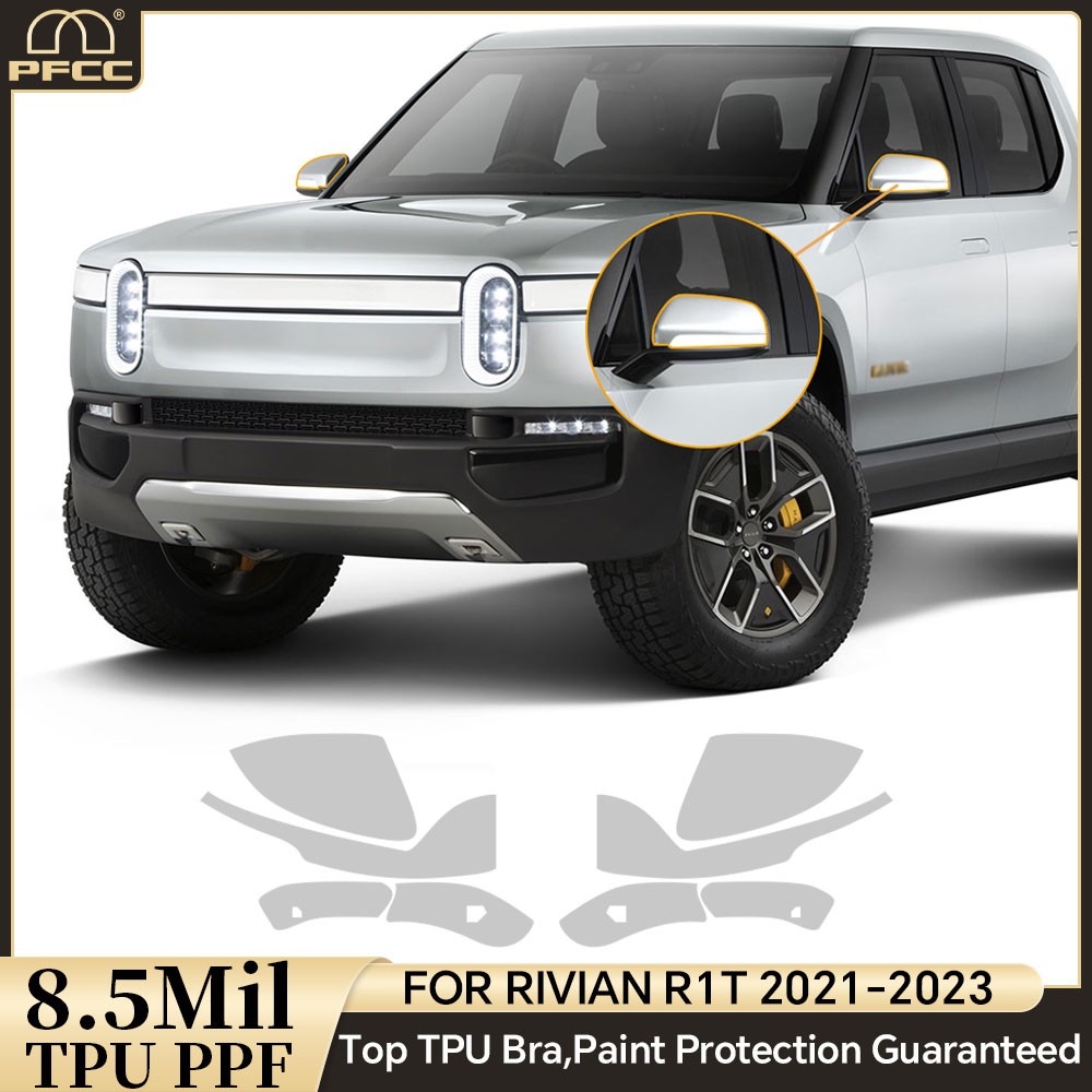 Full Car For Rivian R1T 2021-2023 Precut Paint Protection Film 8.5Mil Clear PPF