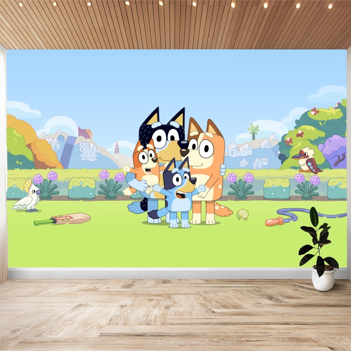 Bluey and Their Family Print Wall Stickers For All Rooms Home Decal Made Of PVC
