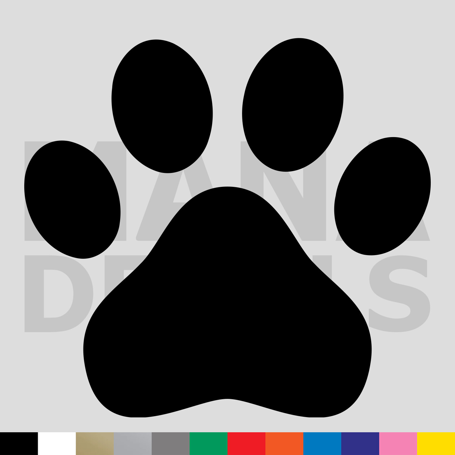 Paw Print Vinyl Die Cut Decal Sticker – Cat Dog Pet Animal