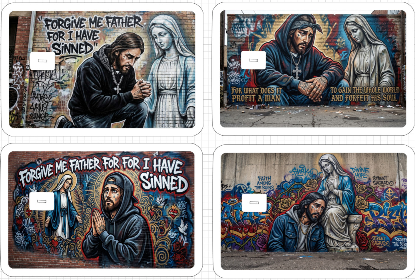 Graffiti Jesus Christ Gift Credit Debit ATM Card Skin Sticker God Love Catholic