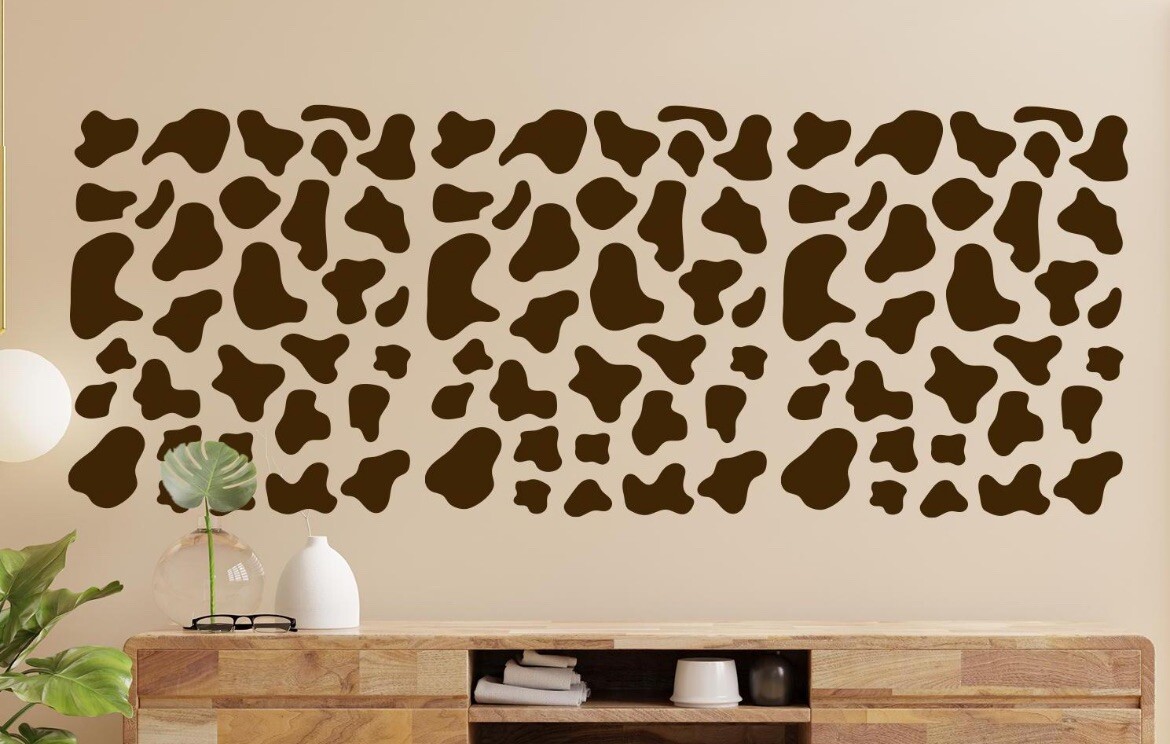Cow Spots Wall Decals | 80″ x 22″ Peel and Stick Decor | Cow Print Decals