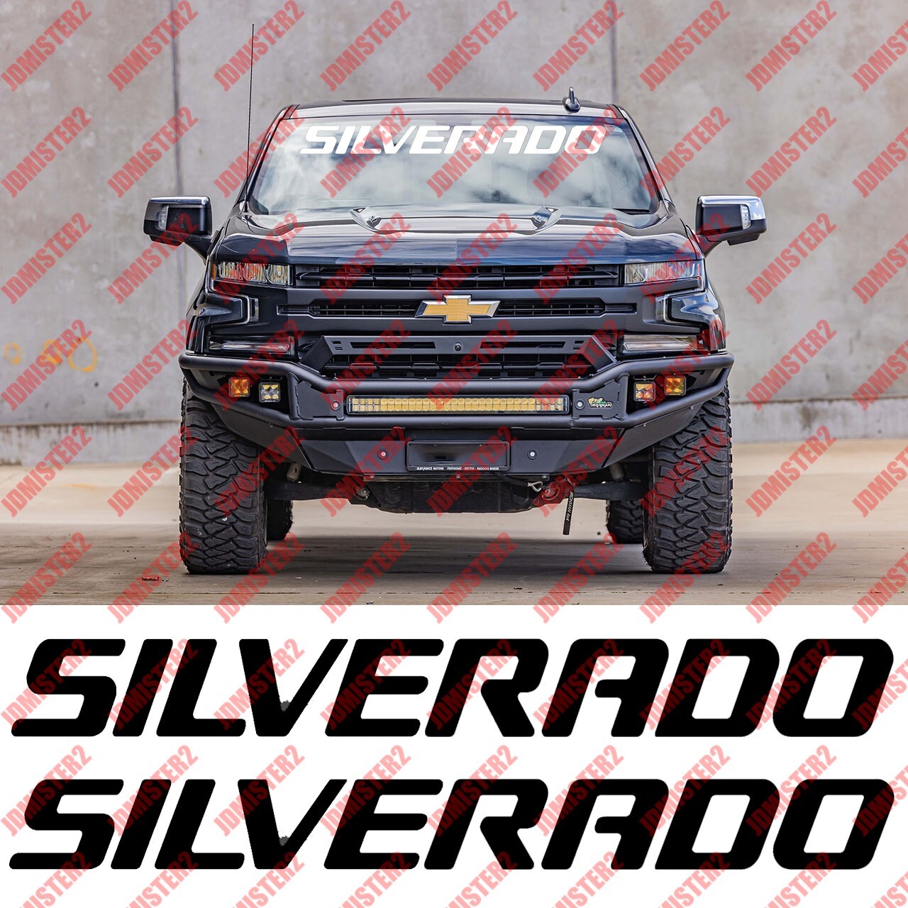 Chevy SILVERADO Decal LTZ LT LS Z71 Trail Boss RST Windshield Truck Sticker