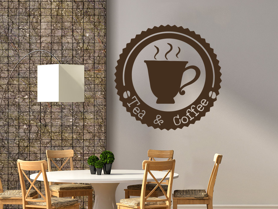 Wall Decal Tea Coffee Cafe Dining Murals Modern Interior Logo Coffee Decor NS504
