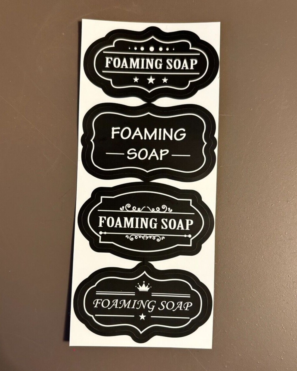 Foaming Hand Soap Stickers Soap Decals Soap Labels Set of 4