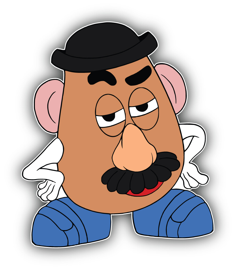 Toy Story Cartoon Mr Potato Head Sticker Bumper Decal – »SIZES»