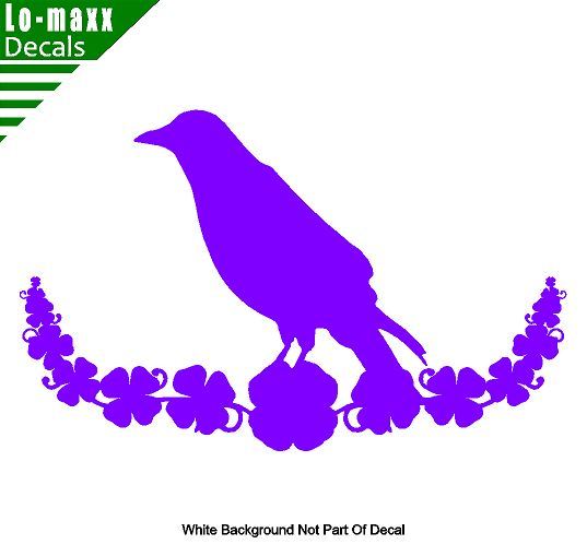 Bird And Flower Nest Art Cute Unique Glass Window Wall Decor Die-Cut Vinyl Decal