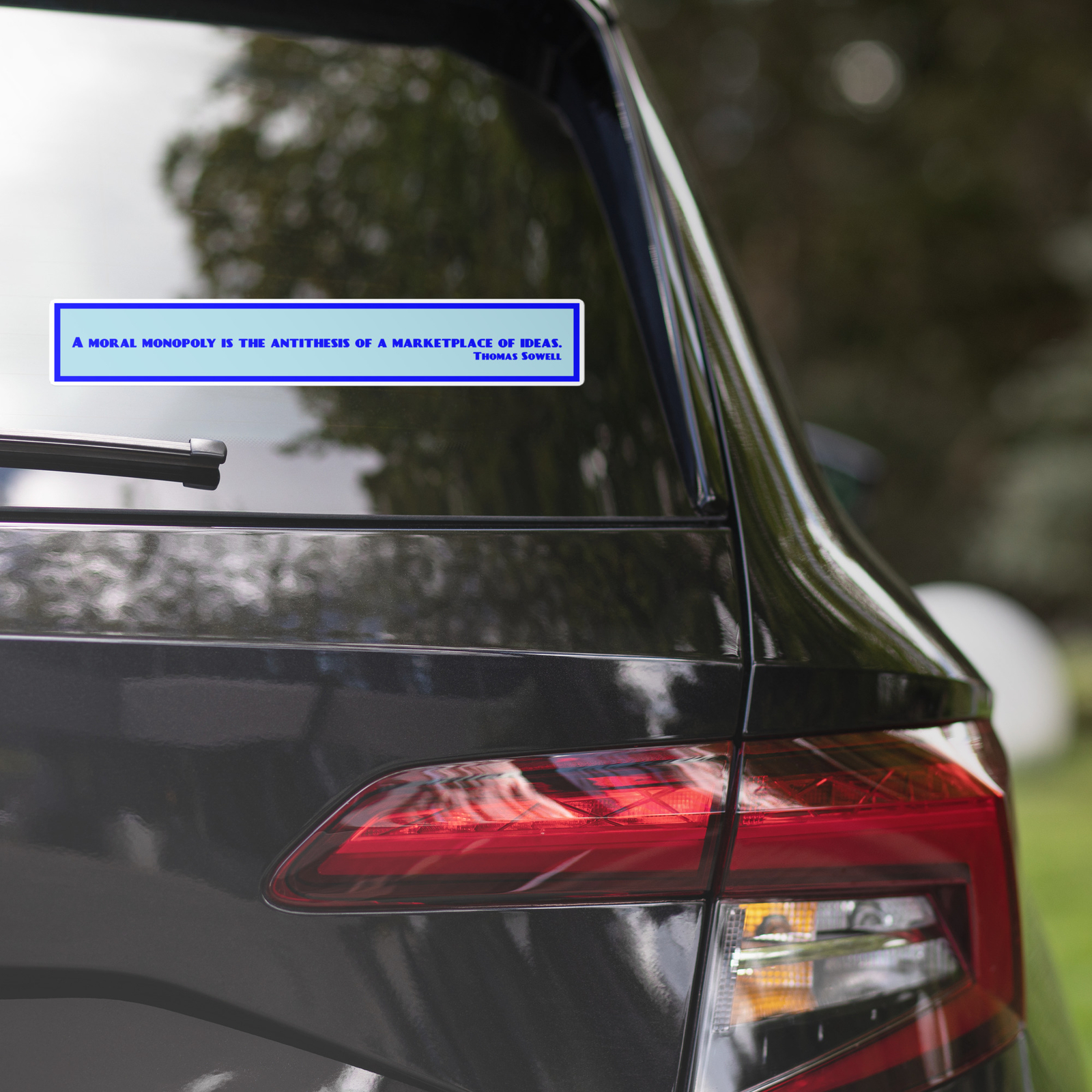 Thomas Sowell «Moral Monopoly» Bumper Sticker Politics Philosophy