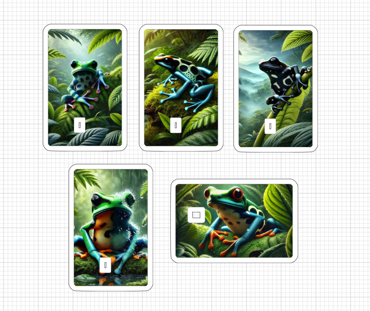 Frogs ATM DEBIT CREDIT STICKER SKIN USA Toad Jungle Colorful Poison Dart Frog US