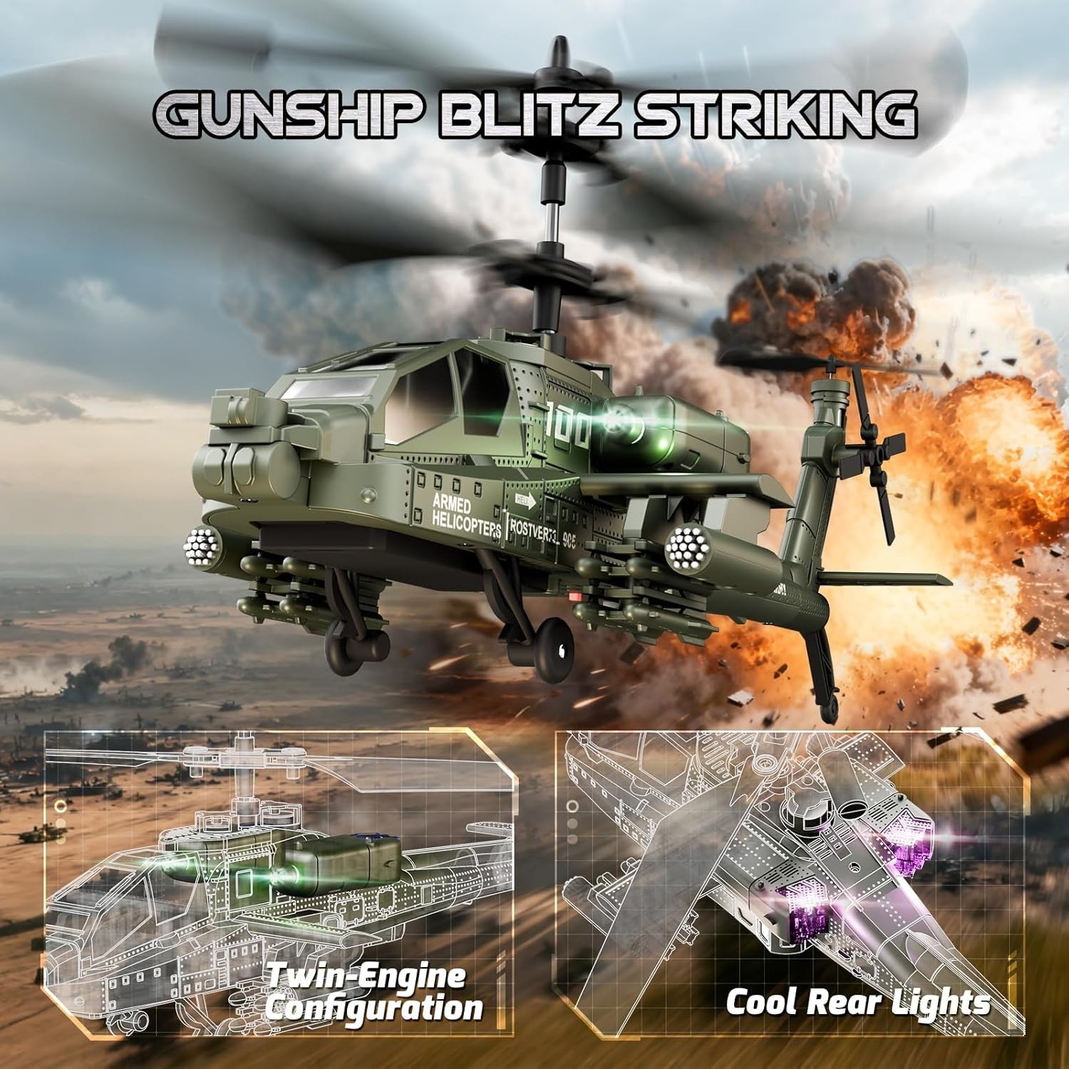 RC Helicopter, Remote Control Helicopter Toy for Kids, Beginners and Adults with