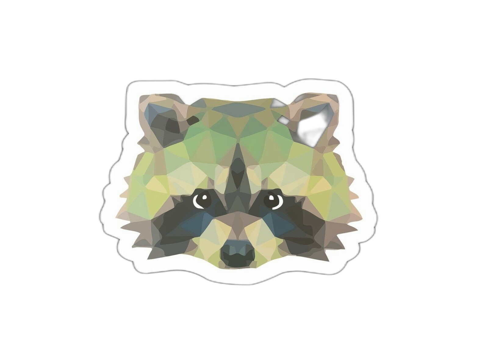 Geometric Raccoon Sticker Decal