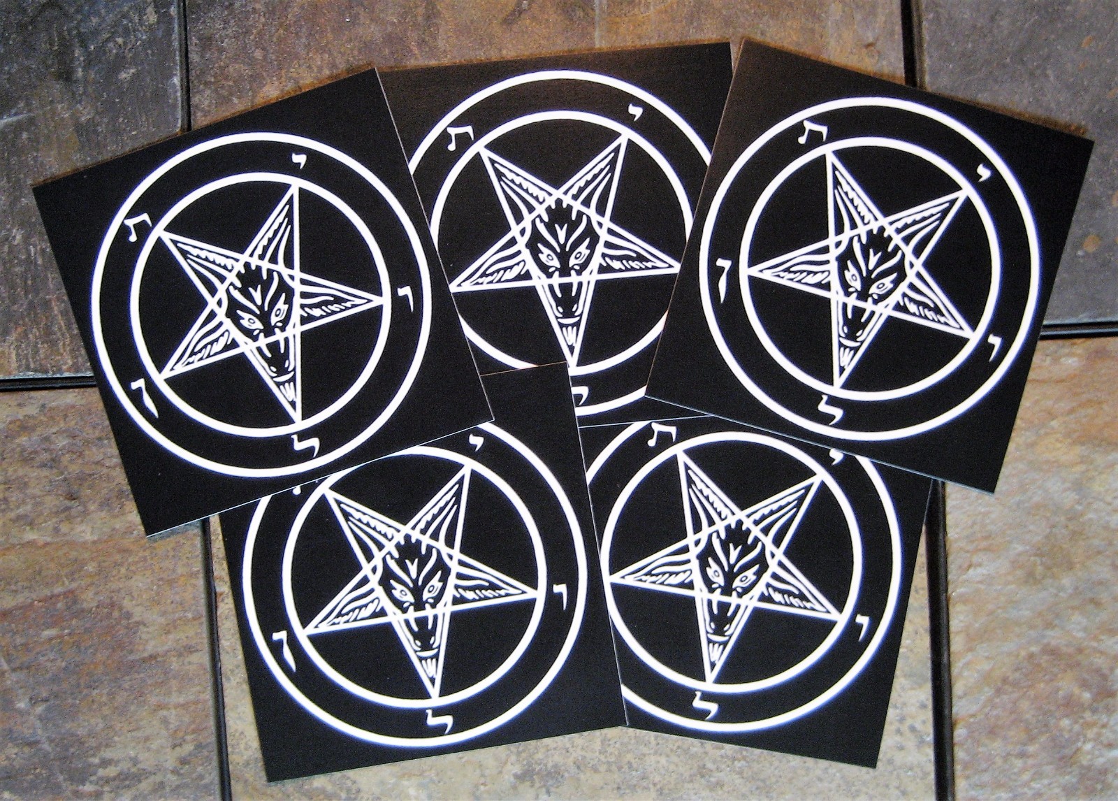 4×4″ Pentagram Sticker – Decal Bumper Occult Baphomet Satanic Satan Leviathan