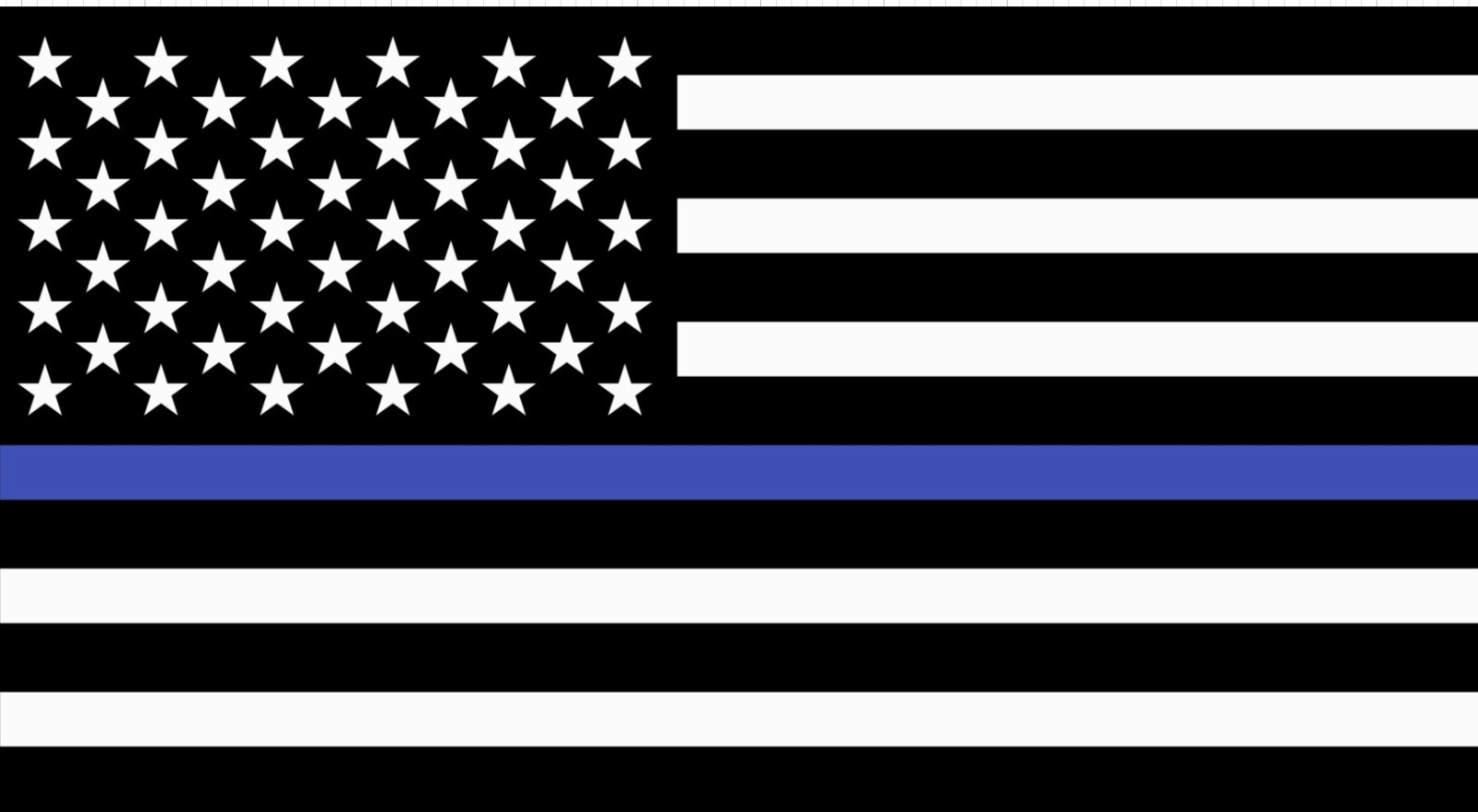 Sticker thin Blue line American flag subdued police Made in USA Smartphone Decal