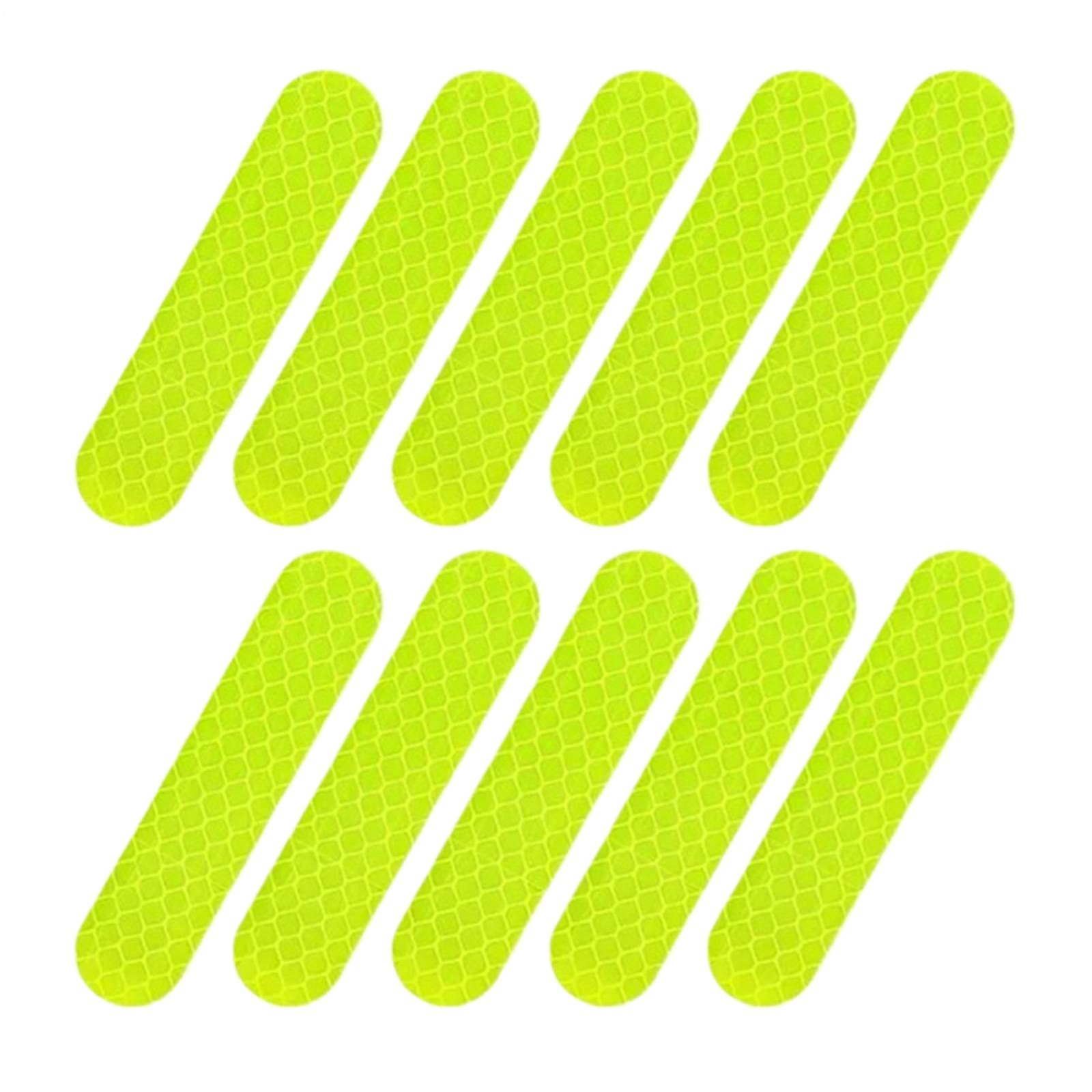 10x Motorcycle Helmet Reflective Stickers Reflective Tape Decal For Helmets Bike