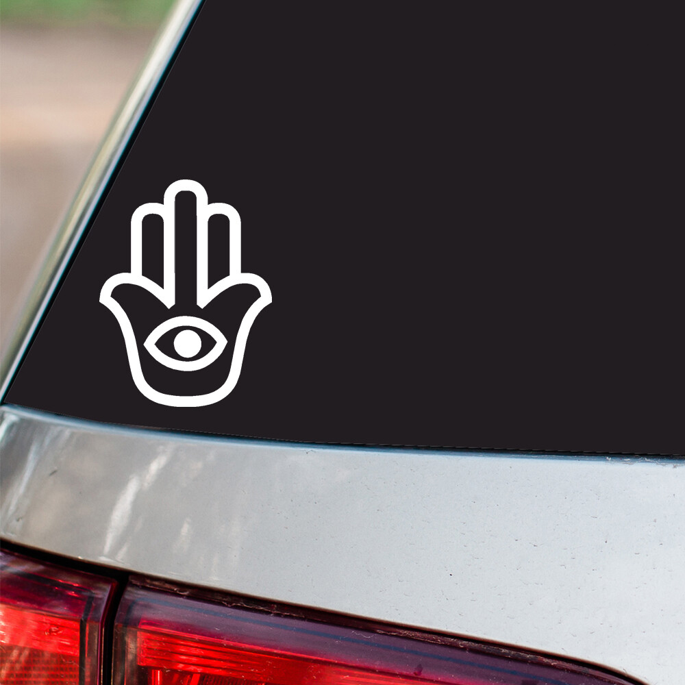 Fatima’s Hand Sticker The Hamsa Religious all chrome & regular vinyl colors
