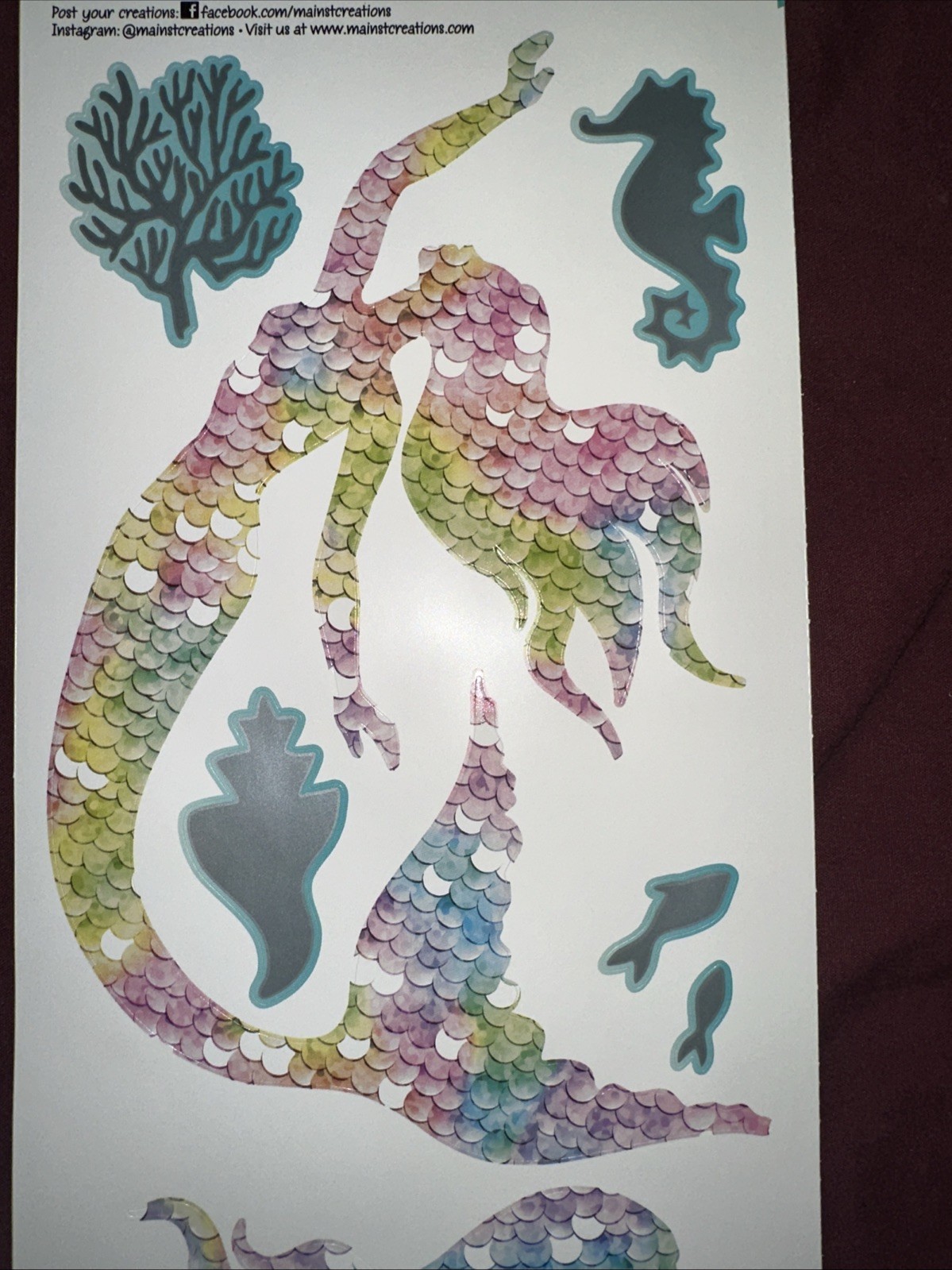 Mermaid Jumbo Stickers Wall Creations Mermaid At Heart Shimmer Decals