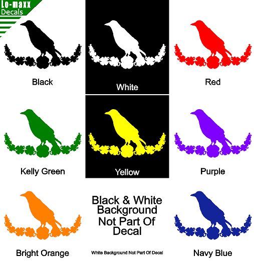 Bird And Flower Nest Art Cute Unique Glass Window Wall Decor Die-Cut Vinyl Decal
