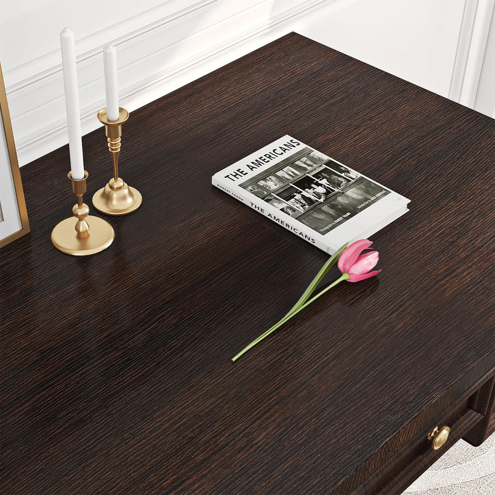 ReWallpaper Wood Wallpaper Dark Brown Wooden Contact Paper Peel and Stick Wat…