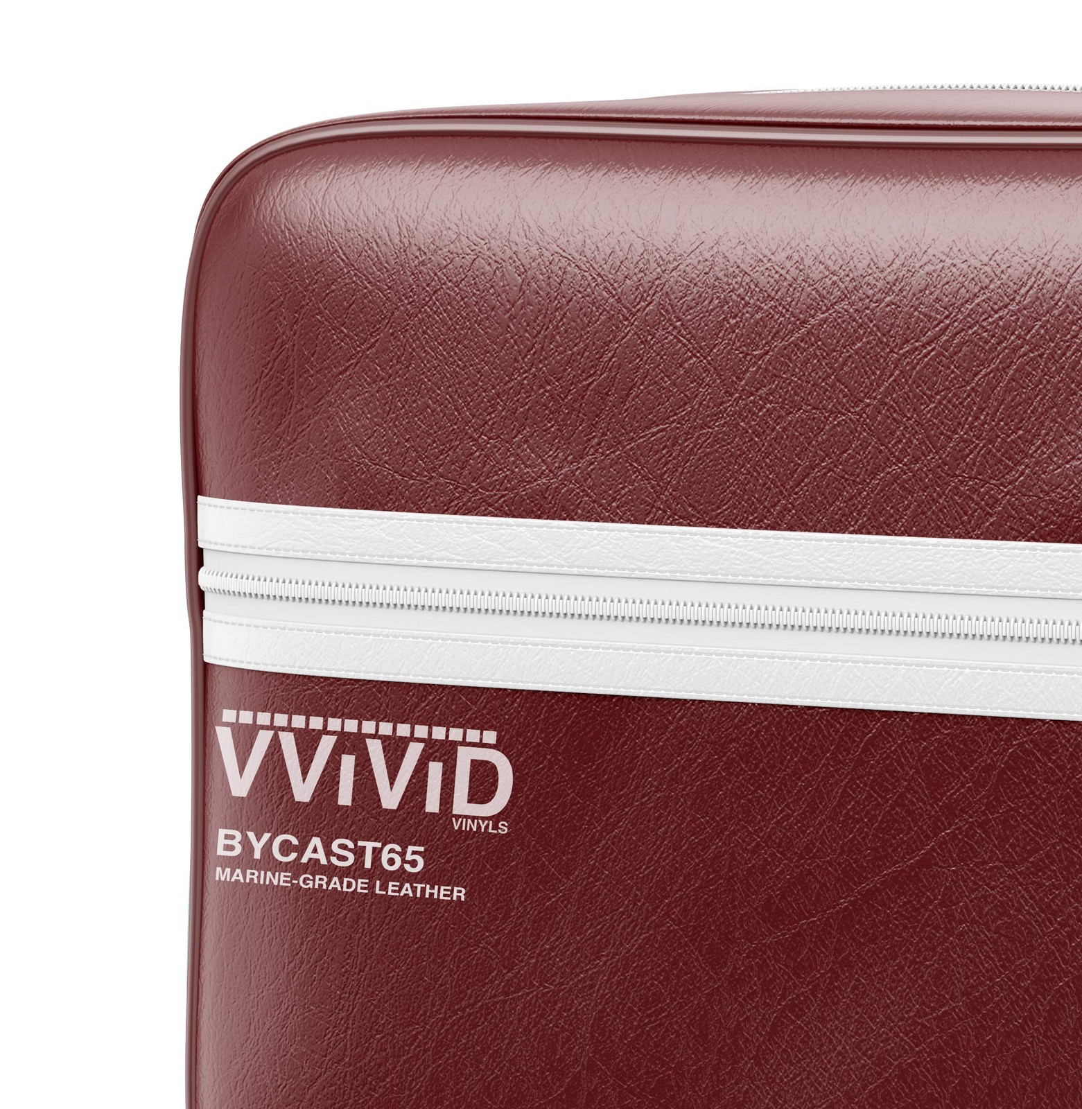 VViViD Burgundy Weatherproof Faux Leather Finish Marine Vinyl Fabric (10ft x
