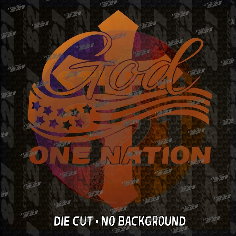 One Nation Under God vinyl decal- USA Rededication 250th Peace sticker decal New